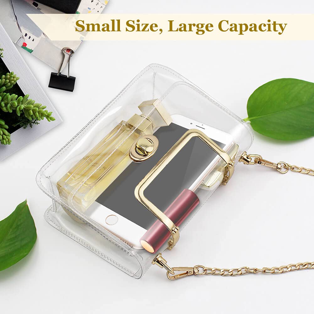 COROMAY Clear Purse for Women, Clear Bag for Stadium Events, Transparent Crossbody Bag for Women