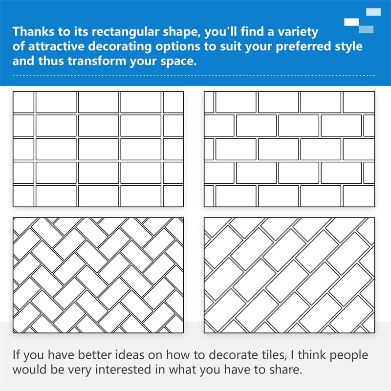 Midcard 98 Pieces Peel and Stick Backsplash SPC Wall Tile, for Kitchen and Bathroom