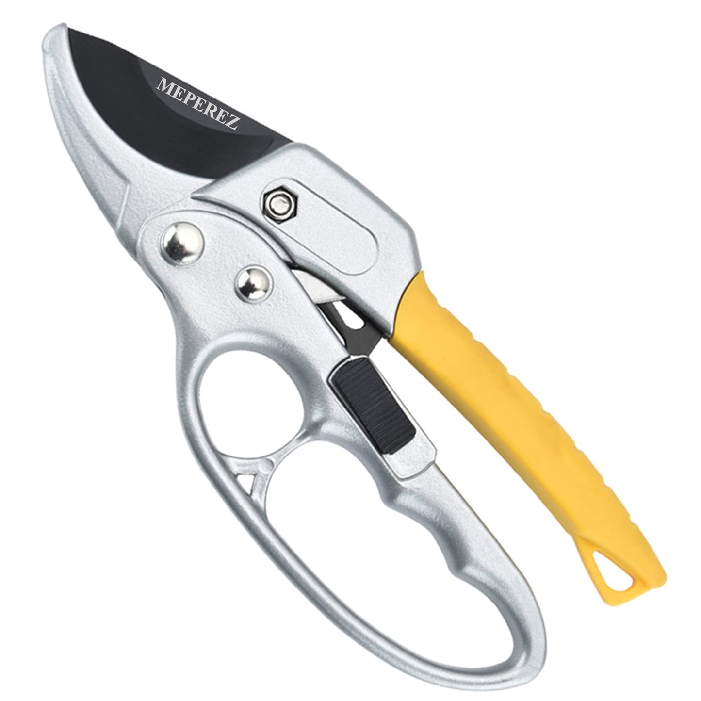 MEPEREZ Germany Pruning Shears, Arthritis Weak Hand Snips, Work 3 Times Easier, 1-Inch Cut Capacity Garden Clippers, Ergonomic handle, Rust resistant, high strength steel, Sharp