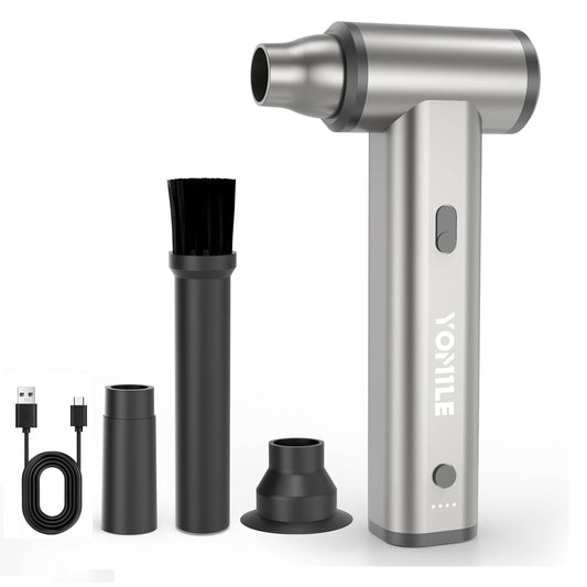 Electric air Duster - 250000RPM Brushless 3 Speeds Turbo Fan JetFan, 10000mAh Battery Compressed Air Duster Cordless Dust Blower Air Blower for Computer Keyboard,Outdoors,Car,Home