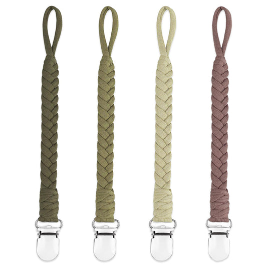 7 Pcs Braided Pacifier Clip, Pacifier Clips for Boys & Baby Girls, Pacifier Holder Clip Binky Clips