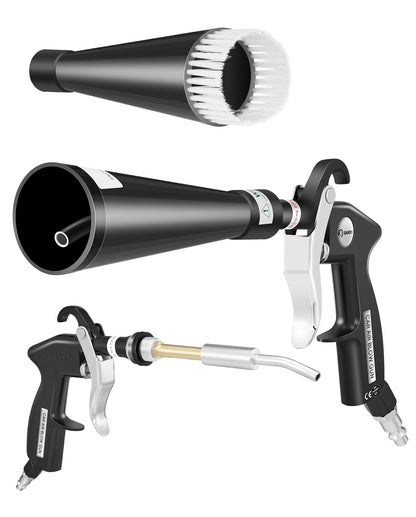Saker Dry Cleaning Gun,Car Air Blow Gun,Car Cleaning Gun Quickly Removes Surface Dirt and Dust, Air Gun Works with Air Compressor(1 Set Nozzle)