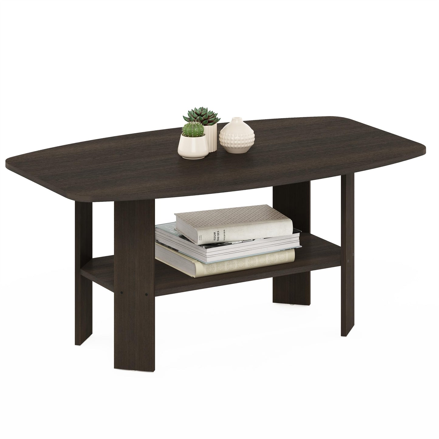 Furinno Simple Design Coffee Table, Dark Brown