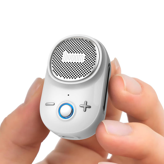 Divoom Itour-S Portable Mini Wearable Bluetooth Speaker, Big Audio and Punchy Bass,Clip-On Design, IP67 Waterproof and Dustproof,10 Hours Playtime,Speaker for Home Travel Office and Outdoors (White)