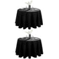 Vidafete 2 Pack 120inch Round Tablecloth Polyester Table Cloth，Stain Resistant and Wrinkle Polyester Dining Table Cover for Kitchen Dinning Party Wedding Rectangular Tabletop Buffet Decoration (Black)