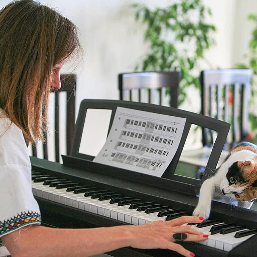 Konper Original Large Music Stand. Compatible with Yamaha PSR/YPT/KB/P/DGX Series Keyboard Music Score Stand, Keyboard Sheet Music Stand with 4 Music Book Clip