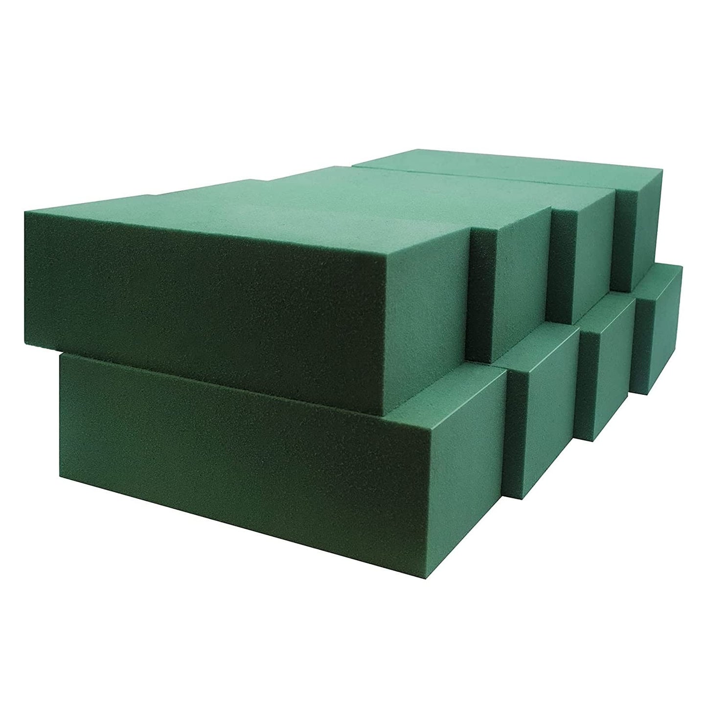 Pack of 6 Dry and Wet Floral Foam Blocks for Fresh and Artificial Flowers, Each (7.8” L x 3.5” W x 2.4” H), for Wedding, Birthdays, Home, Office, and Garden Decorations