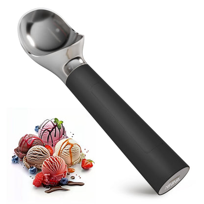 Heated Ice Cream Scoop, Rechargeable Electric Scooper for Hard IceCream, Self Warming Spoon Max to 158℉, Rust-Proof, anti freeze handle, Easy to Clean