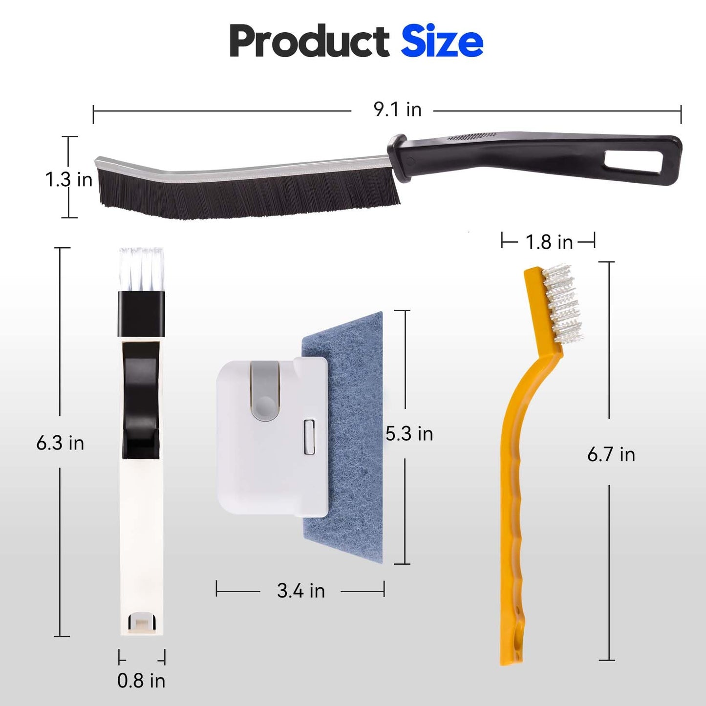 Window Track Cleaner Tools Set, 14 PCS Window Groove Cleaning Brush Kit for Sliding Door, Sill, Tile Lines, Shutter, Car Vents, Keyboard