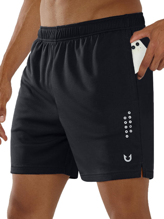 NORTHYARD Men's 5" Athletic Running Shorts Workout Gym Quick Dry Shorts Lightweight Mesh Tennis Shorts for Men Exercise Black