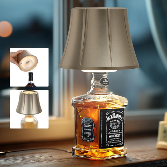 WILIT Wireless Bottle Lamp Shades for Table Lamps, Bottle Lights for Liquor Bottles, Touch Lamps for Kitchen Dinning Picnic,Home Bar Decorations, Modern Wine Bottle Lights, Gifts for Men Women