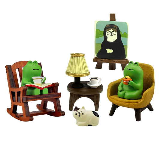 heqxwl Miniature Frog Figurines Statue,Cute Frog Figure Collectibles Lovers Home Decorations,Cute Frog Collectibles Suitable for Desk and Bedroom Decoration, Perfect Indoor Home Decor and Gifts