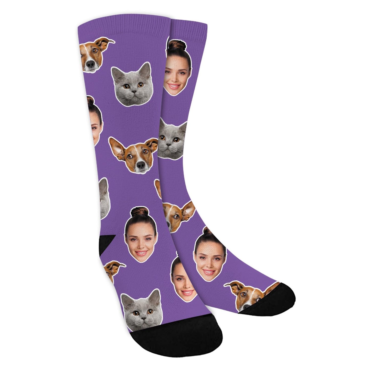 ShineSand Custom Face Socks for Dog Cat Lover Gifts Personalized Socks Gifts for Women Men