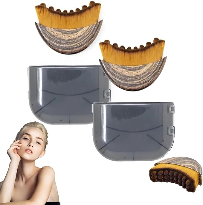 Lymphatic Contour Face and Body Brushes, The Lymphatic Drainage Massager for Face, Dry Brushing Face Brush, Chin & Jawline Sculpting, Ergonomically Designed to Fit The Skin Precisely (2 Set)