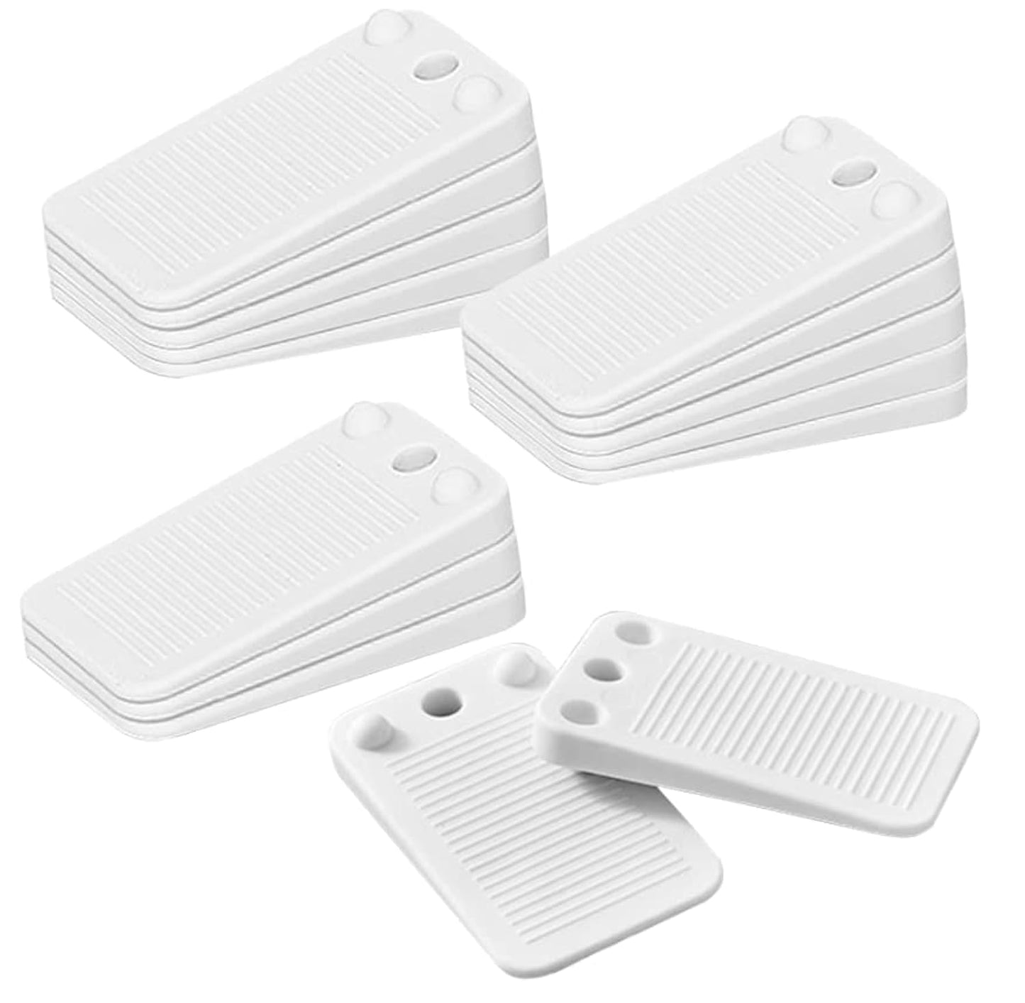 LELE LIFE 15 Pack Flexible Rubber Level Wedges for Home Improvement, Non-Slip & Stackable Furniture Leveling Shims, Shim Wedges for Table, Toilet, Bed with Box