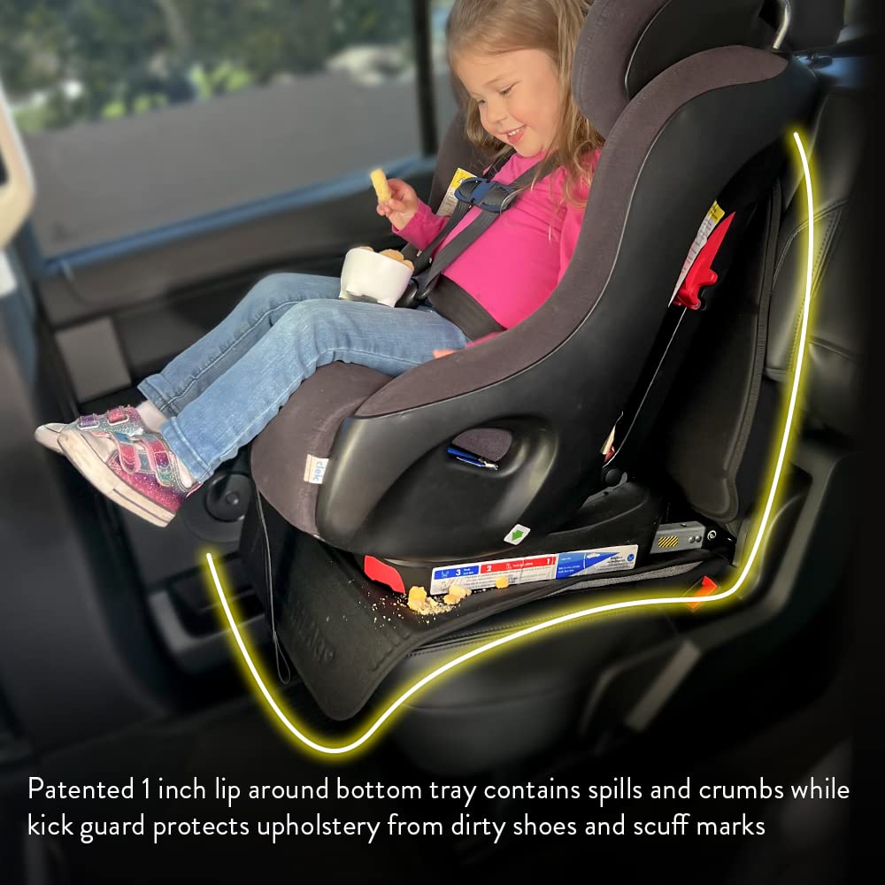 Prince Lionheart Car Seat Protector. The only 2 stage Seatsaver Designed with Thick padding, Nonabsorbent, waterproof, PVC foam material. Comparable with all baby and toddler car seats. (Grey)