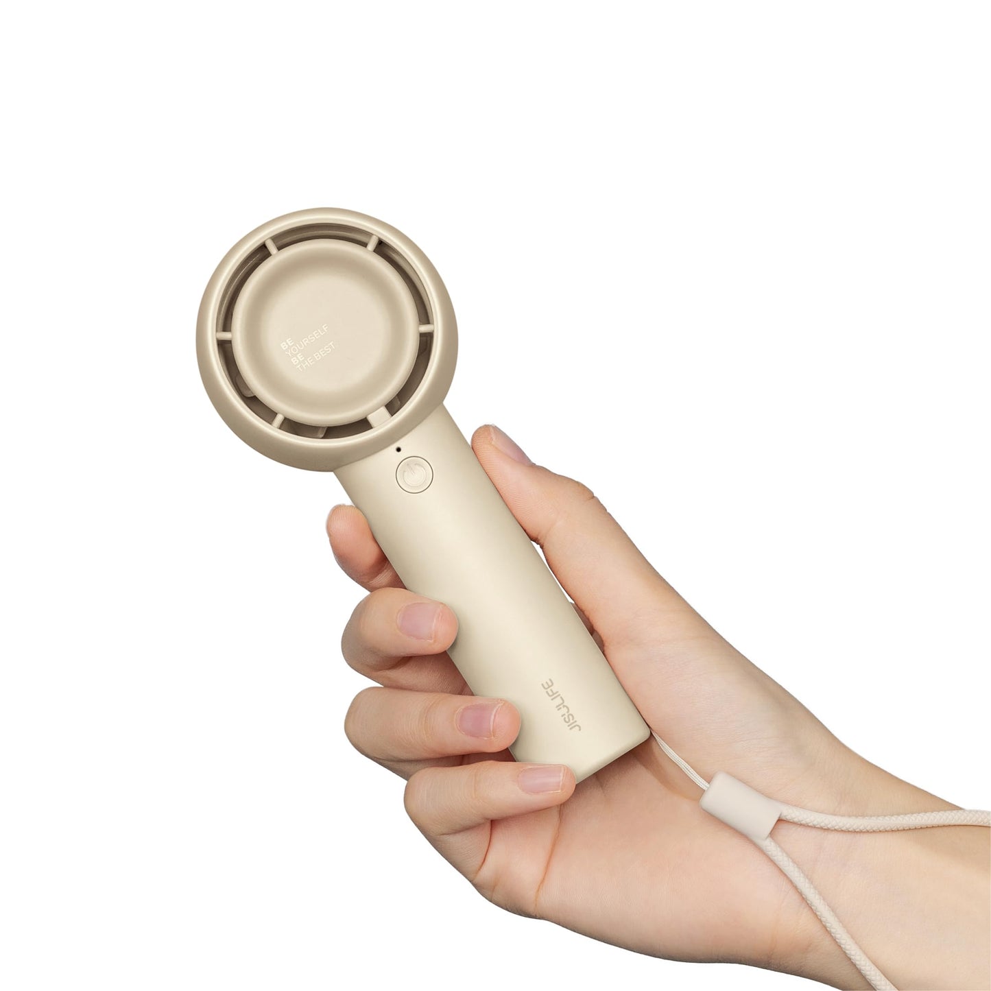 JISULIFE Mini Portable Fan-Bladeless Safe Design, Powerful Turbo Handheld Fan with 5 Speeds, 16Hrs Max Cooling Time，USB Rechargeable, Small Pocket for Travel/Lash, Gifts For Girls/Women