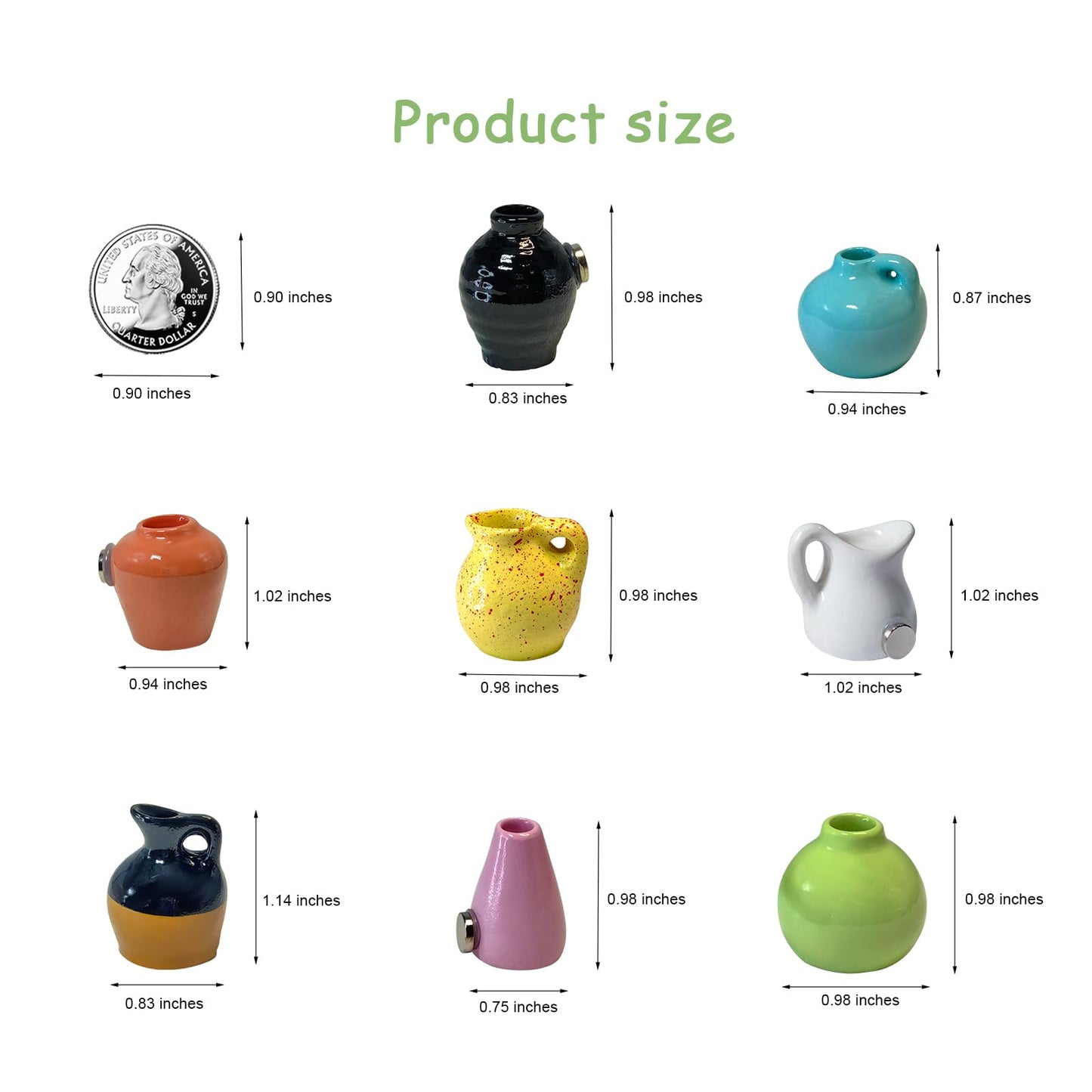 Cute mini Vase Fridge Magnets, 3D Resin vase Refrigerator Magnets, Shatterproof Multifunctional and Fun Fridge Accessories for Decoration in Kitchens, Offices, Or Magnetic Surfaces(8Pcs)