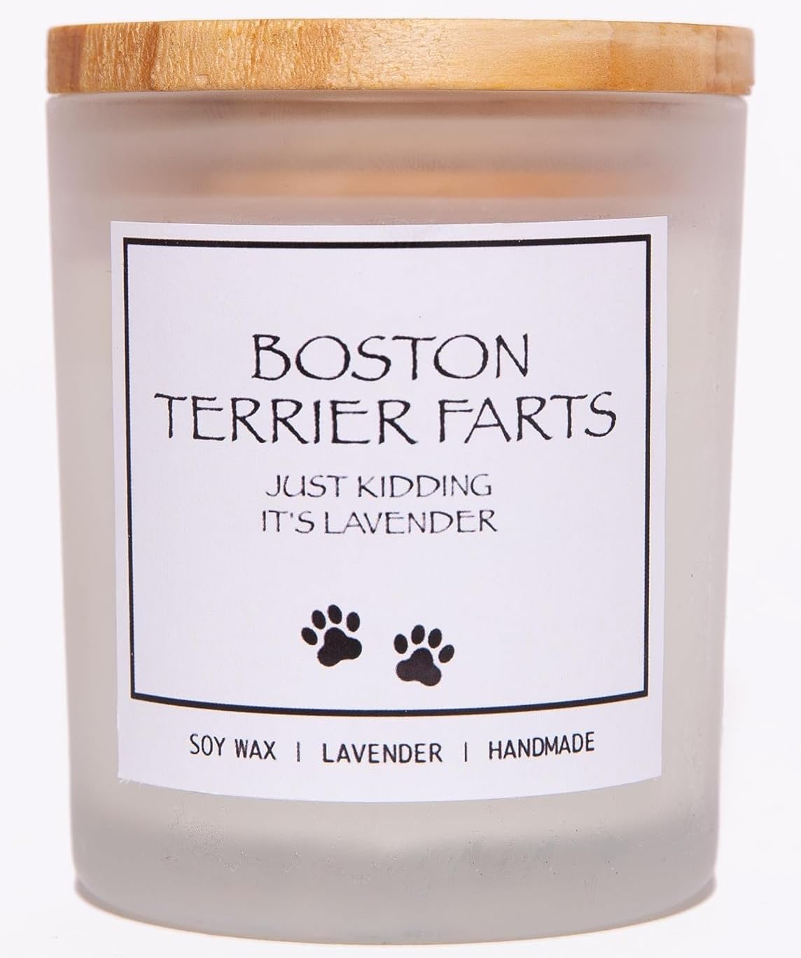 Boston Terrier Gifts & Decor, Boston Terrier Gifts for Women, Dog Farts Candle, Pet Friendly Lavender Scented Candle, Natural Soy Wax & Natural Essential Oils