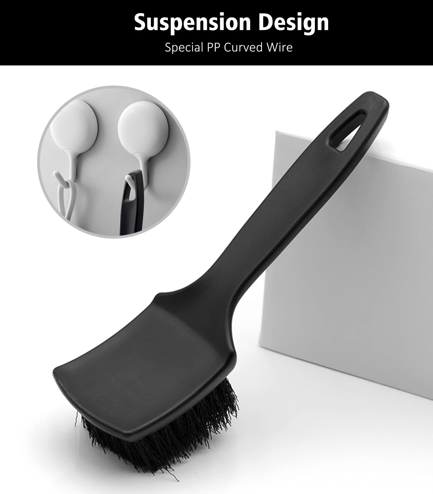 YeewayVeh 4Pack Car Wheel Cleaning Kit, Bendable Wheel Brush and Microfiber Rim Cleaner Brush, Tire Brush and Car Detailing Brush, Soft & No-Scratch Car Wheel Rim Brush Set for All Wheel Types, Red