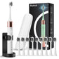 Portable Electric Soft Toothbrush with Travel Case, 90-Day Largest Battery Life, 10 Brush Heads, 5 Modes Deep Clean, Ergonomically-Designed for Enhanced Comfort - Ideal Gift for Adults & Kids