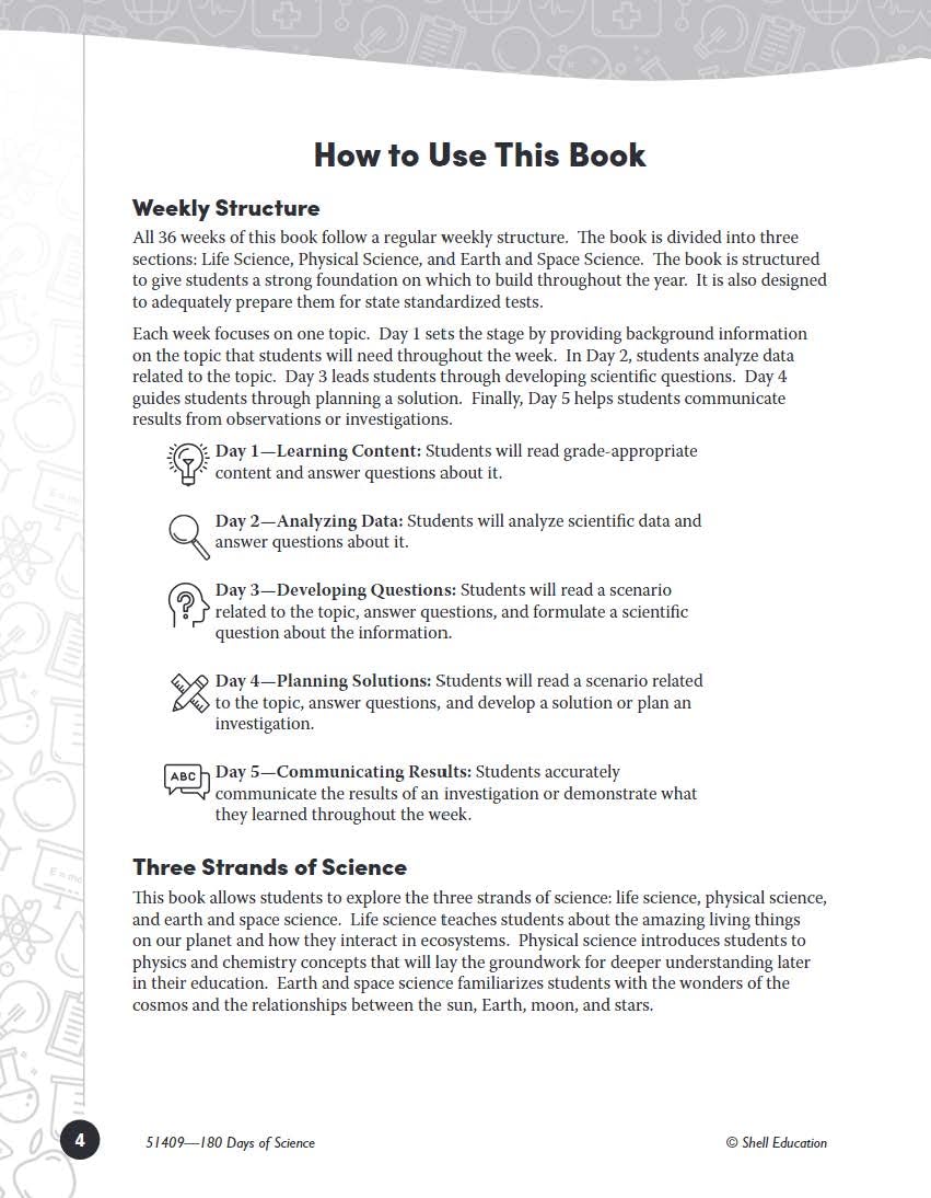 180 Days™: Science, Earth and Space Science for 3rd Grade Practice Workbook for Classroom and Home, Cool and Fun Practice Created by Teachers (180 Days of Practice)