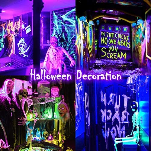 Litake UV Black Lights for Glow Party, 6W LED Disco Ball Strobe Lights for Dark Party Supplies, Sound Activated with Remote Control, Dj Light for Halloween Xmas Birthday Party Home Decorations, 1 Pack