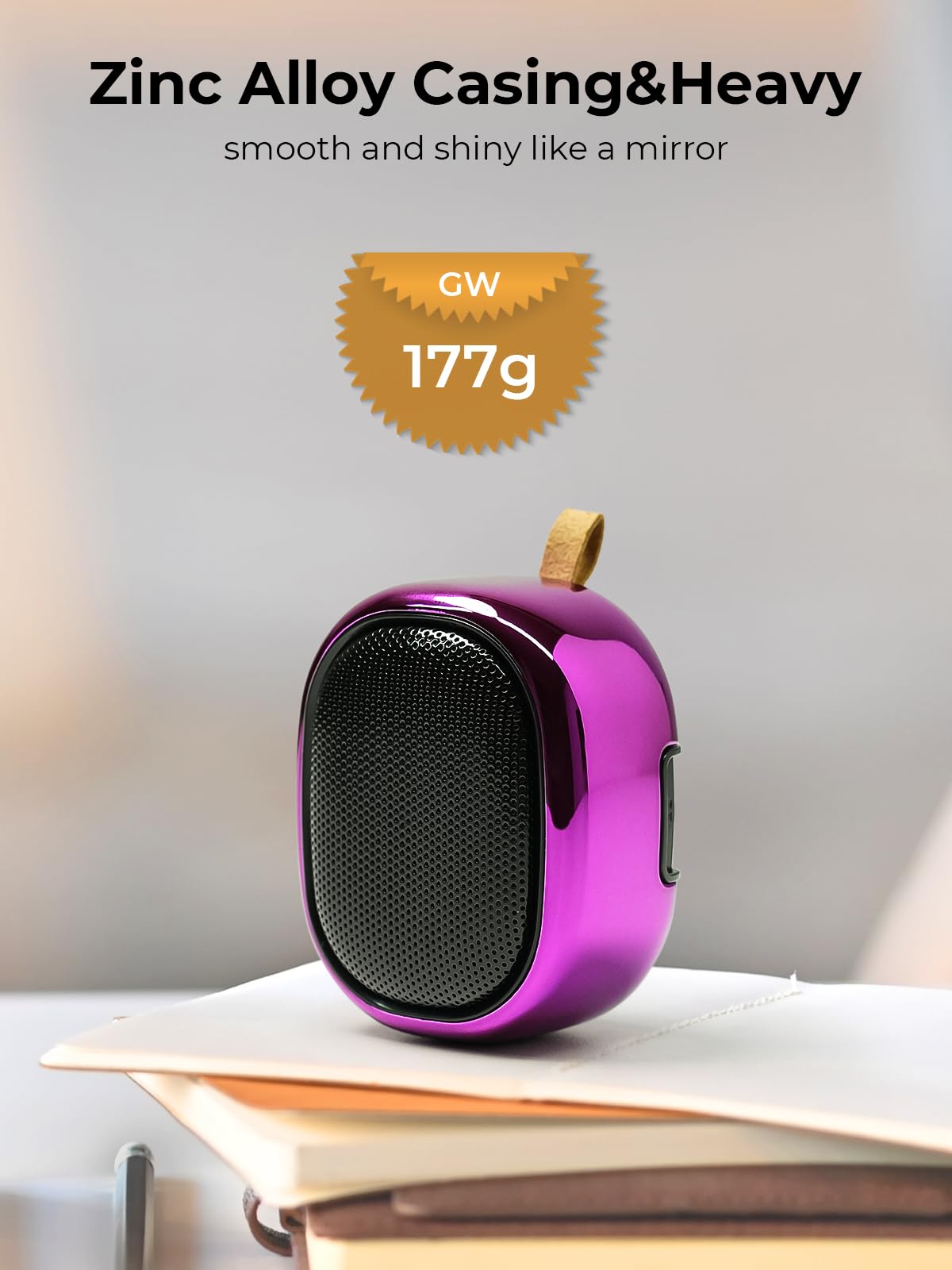 OR O R O W Small Bluetooth Speakers,Mini Portable Wireless Speaker,49-Foot Range,Enhanced Bass,Support TF Card,Bluetooth Speaker for iPhone,Travel,Hiking,Car,Gift (Purple)