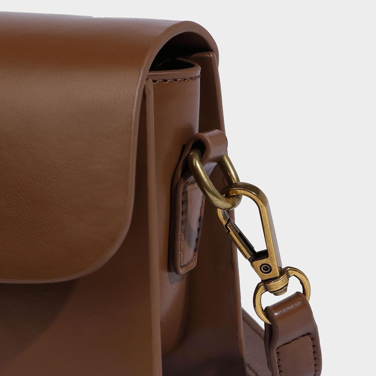 Small Cute Women Shoulder Bag, Mini Lady Leather Crossbody Bag, Classic Luxury Designer Handbags Women (Brown)