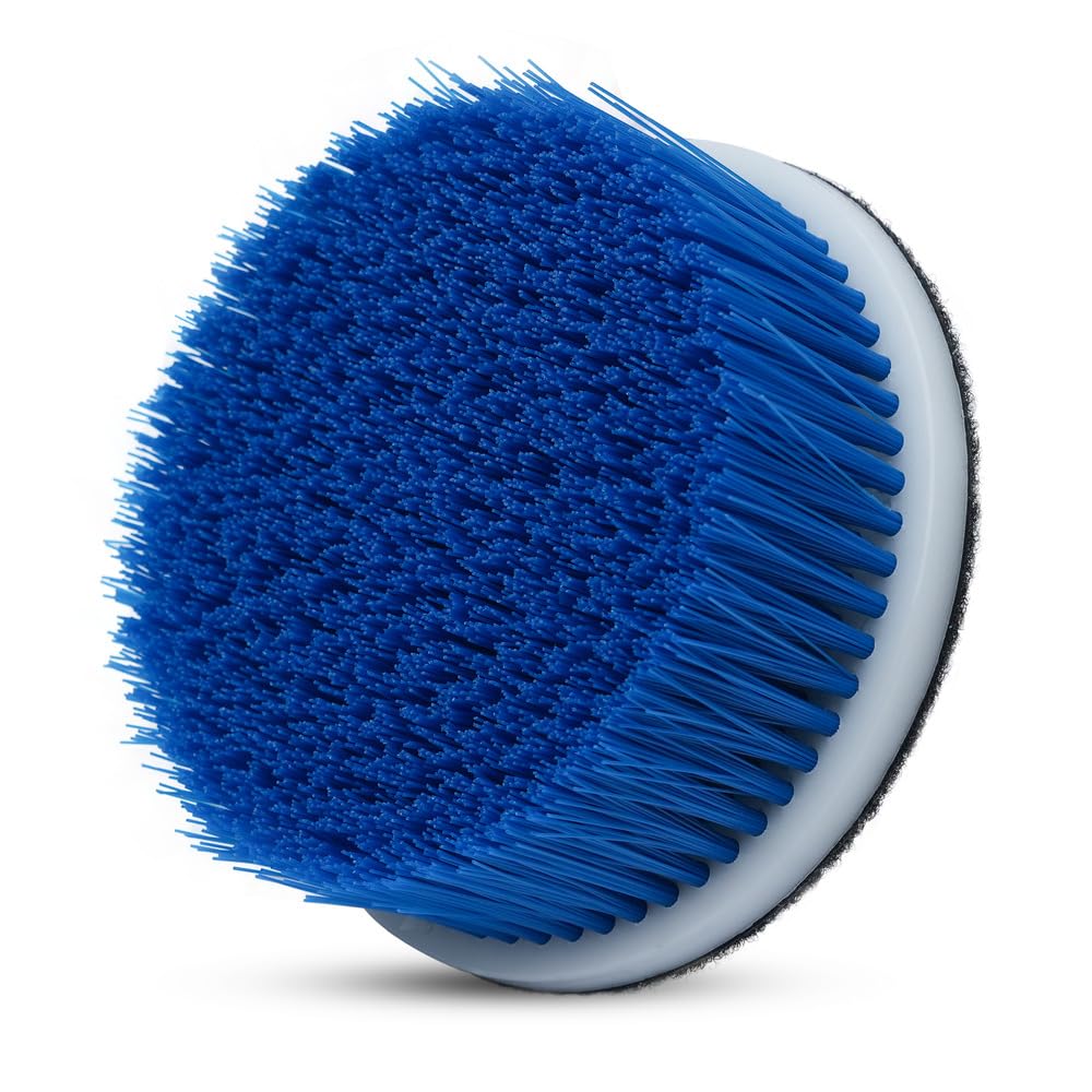 Nanoskin 5" Carpet & Upholstery Rotary Brush with 1.5-Inch Bristle - Premium Nylon Bristles, Perfect for Auto Detailing | Compatible with Most Buffers and Polishers | Enhanced Deep Cleaning Tool
