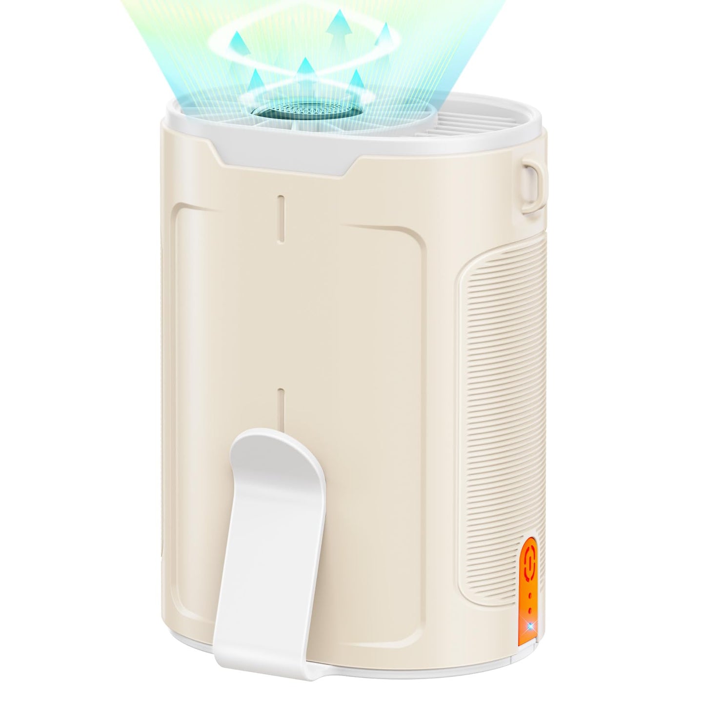 2025 AI Portable Fan Rechargeable, 4 Speeds 6600RPM Strong Airflow, Personal Waist Fan with up to 25H of Working Time, Hands-Free Hanging Neck Fan, Wearable Belt Fan for Camping, Outdoor, Jobsite