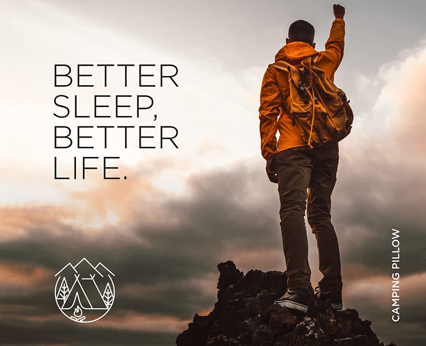 Vaverto Rose Pink Travel and Camping Pillow - Compressible Medium Firm Memory Foam, Viscose Made from Bamboo Cover, Machine Washable, Ideal for Backpacking, Airplane, Car Travel