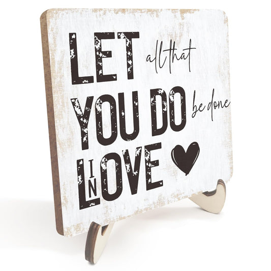 Inspirational Christian Gifts for Women Men Wood Sign Faith Religious Gifts Rustic Motivational Desk Decor Decorative Mental Health Decorations for Home Office Accessories Table Shelf Wooden Plaque