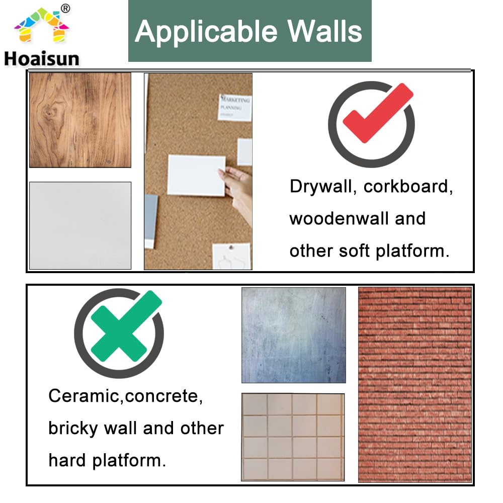 60 PCS Metal Thumb Tacks for Wall Hangers, Double Headed Push Pin Hooks Small Nails for Picture Hanging Hardware, Renter Friendly Decor for Home Office Hang Pictures without Damaging walls, Cork Board