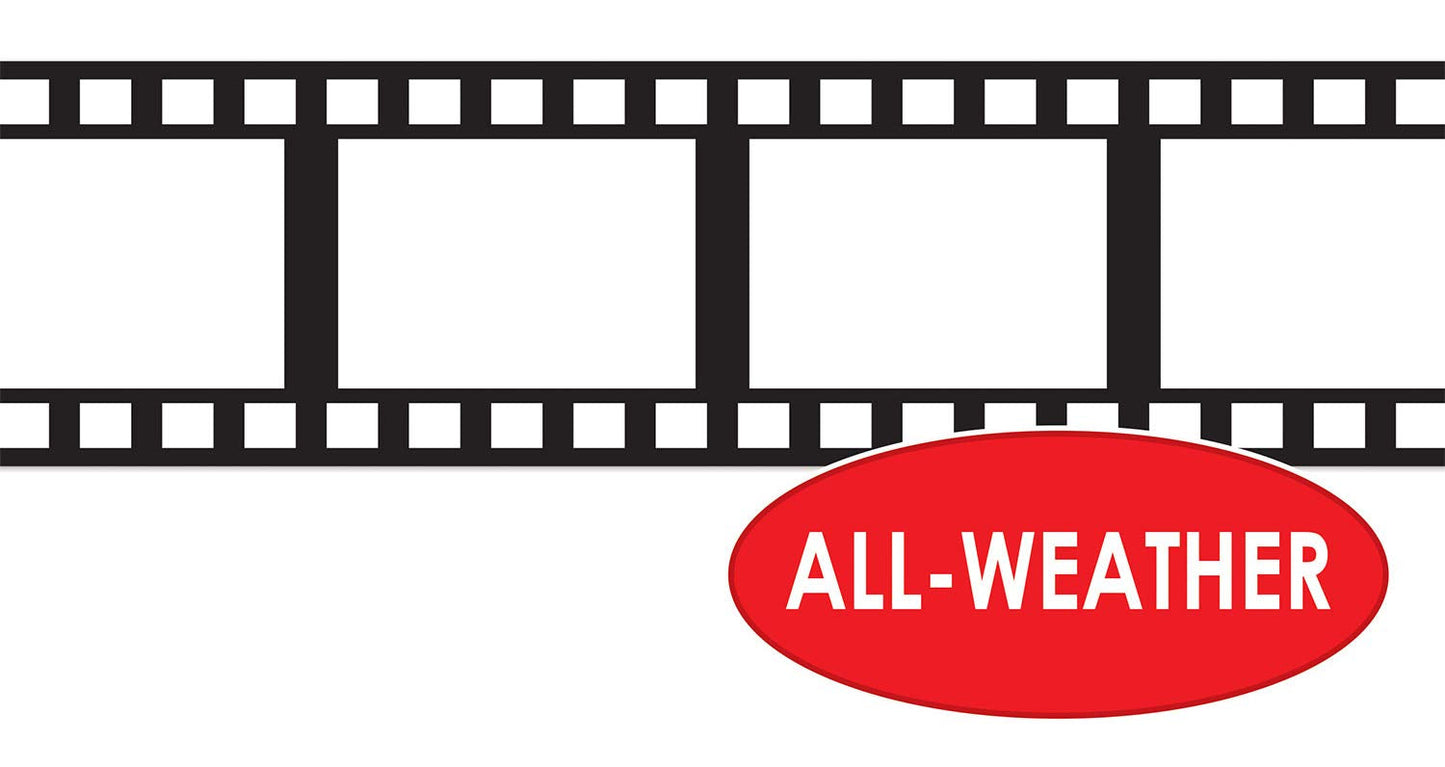 Beistle Hollywood Filmstrip Party Tape, 1-Pack, Black/White