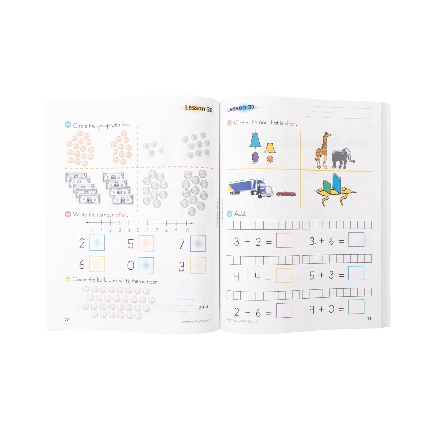 Horizons Kindergarten Math Student Book 1 (Lifepac)