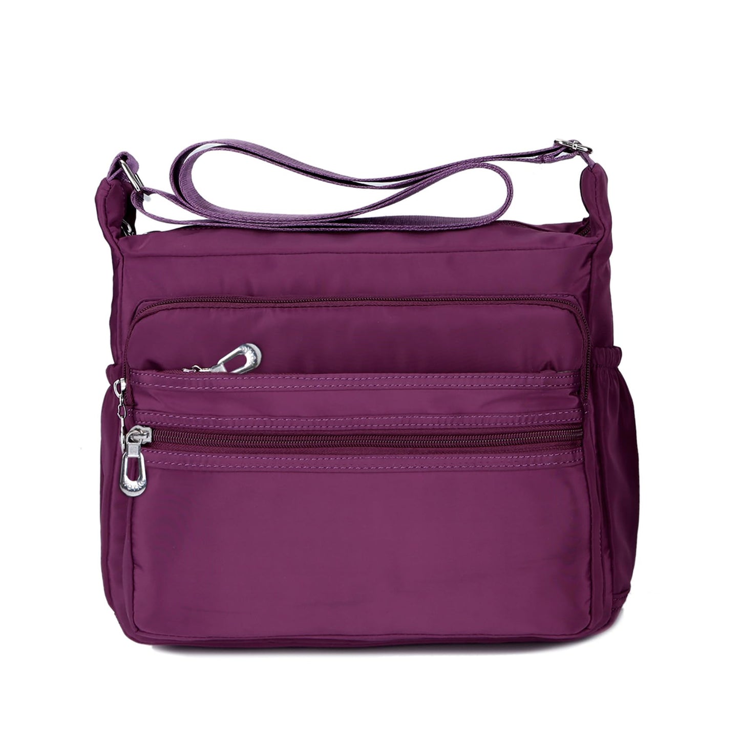 NOTAG Crossbody Bag for Women Waterproof Shoulder Bag Messenger Handbags Casual Nylon Purse Handbag (Large 11inches, Purple)