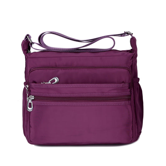 NOTAG Crossbody Bag for Women Waterproof Shoulder Bag Messenger Handbags Casual Nylon Purse Handbag (Large 11inches, Purple)