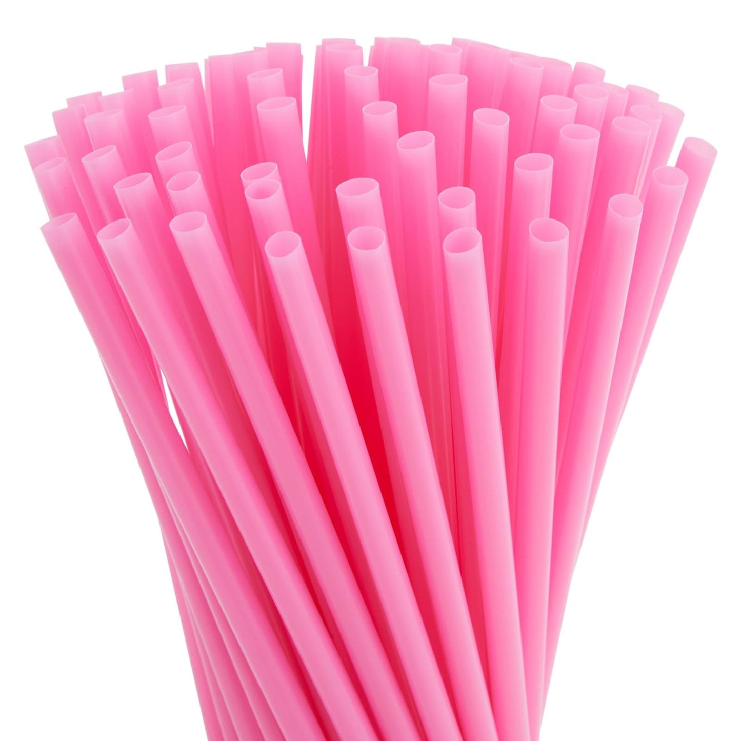 Juvale 300 Pack Pink Plastic Straws for Birthday Party, Baby Shower, Weddings and Gatherings - 10 Inches Long Fun Pink Straws Plastic for Cocktails, Coffee, Juice, Water, Iced Tea and More