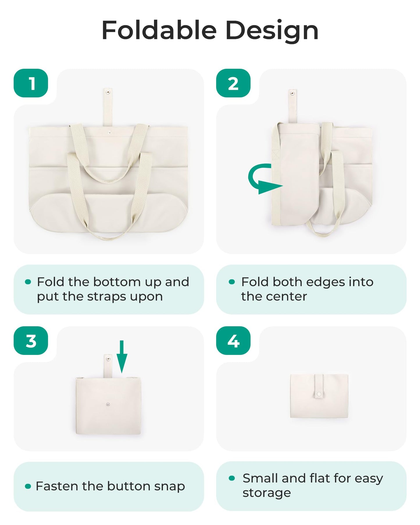 BAGSMART Tote Bag for Women, Foldable Tote Bag With Zipper Travel Large Shoulder Bag Handbag for Work-16.5''l X 6''wx 14''h