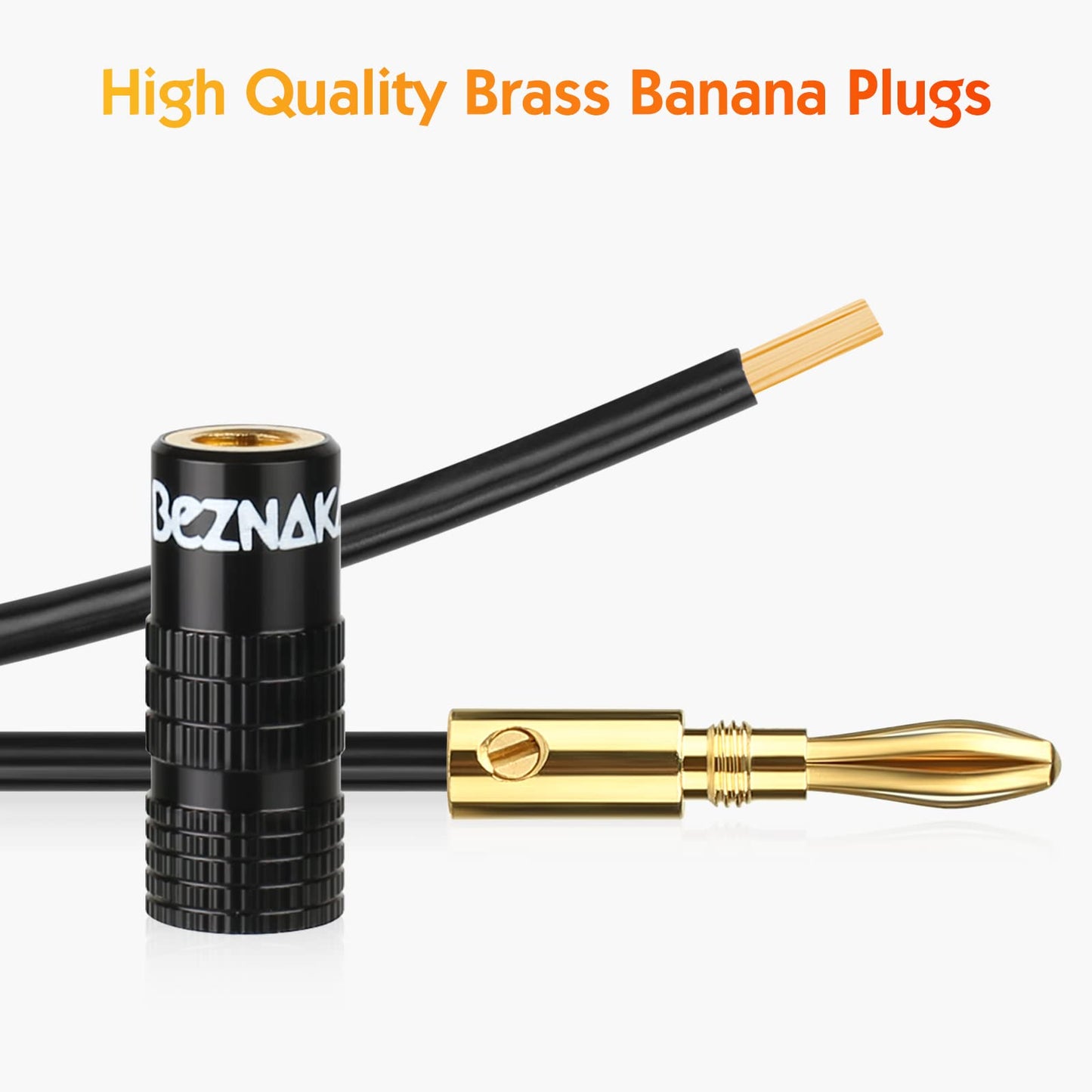 Banana Plugs with Dual Set Screws,Black and Red Aluminum Shell,6 Pairs