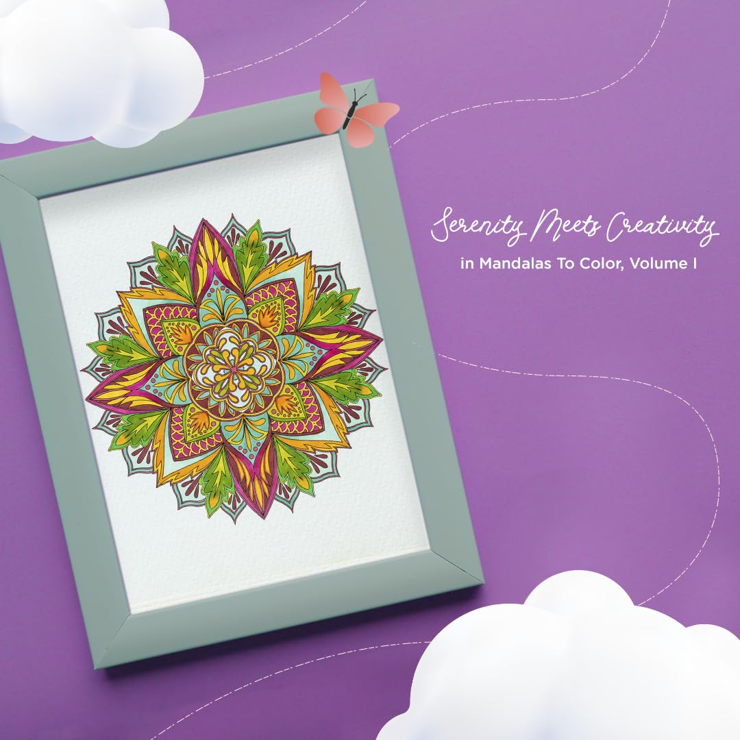 Mandala Coloring Book for Adults with Thick Artist Quality Paper, Hardback Covers, and Spiral Binding by ColorIt