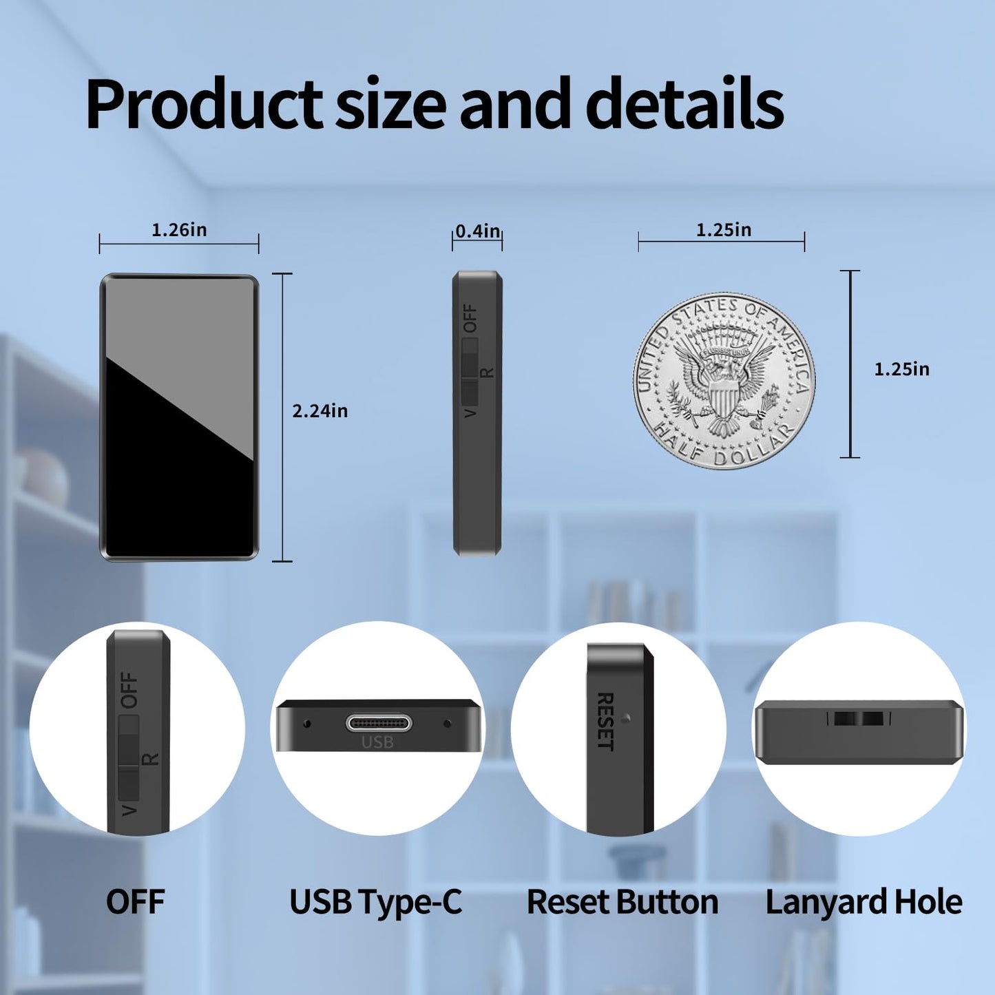 Voice Recorder - 64GB Digital Voice Recorder with Noise Reduction, Voice Activated Recorder for Study Lectures Meetings Interviews, Portable Audio Recorder with Earphones, Easy to Use