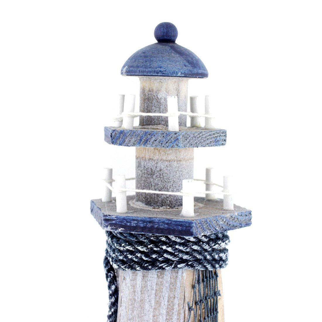 Chaomian Home Ornaments Starfish Wooden Lighthouse 10.6" High Nautical Themed Rooms Lighthouse