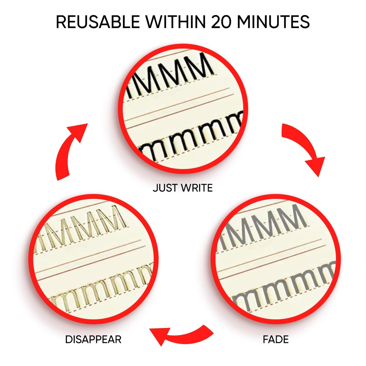 Nirvend Large Magic Practice Copybook,Grooved Writing Books for Kids ages 3-8,Preschool Learning Activities,Handwriting Practice for Kids (10.2x7.5in)