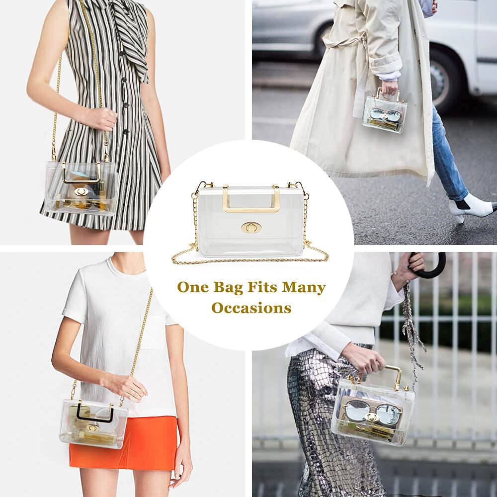 COROMAY Clear Purse for Women, Clear Bag for Stadium Events, Transparent Crossbody Bag for Women