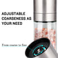Gulex® Salt Grinder Pepper Mill, Refillable, Adjustable Coarseness Black Pepper Grinder, Stainless Steel Sea Salt Shaker with Ceramic Rotor(Seasoning not included)