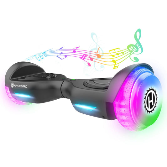 Trinity Max Hoverboard for Kids Ages 6-12, 6.5" LED Wheels & Music Speaker, Powerful Self Balancing Scooter for Kids Gifts, UL2272 Certified(Black)