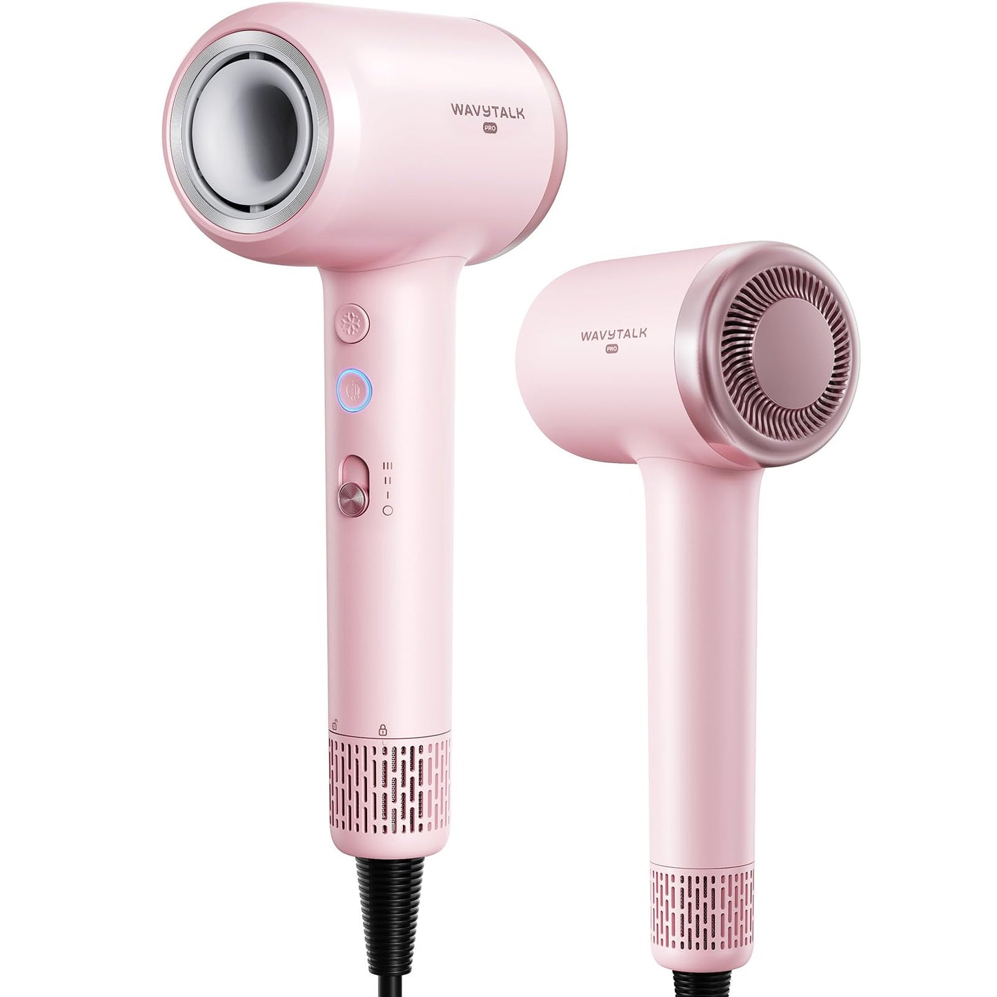 Hair Dryer, Wavytalk Turblow Pro Fast Drying Blow Dryer, High Speed Hair Dryer for Women with 110,000 RPM, Pro Negative Ions for Reduces Damage, Frizz Smoothing, 3 Speeds &3 Temps, One Cool Shot, Pink