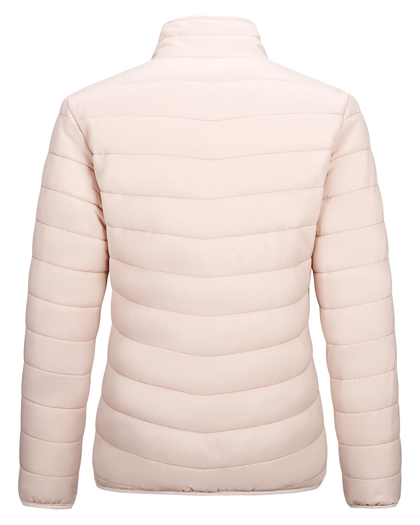 Outdoor Ventures Women's Packable Full-Zip Short Puffer Jacket Insulated Quilted Warm Lightweight Winter Coat